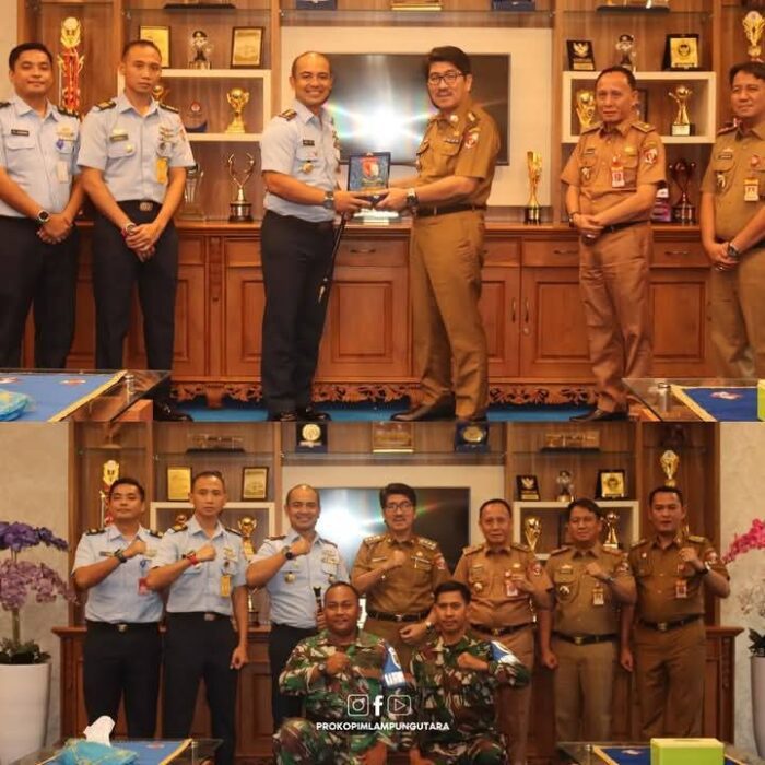 Bupati Lampung Utara Menerima Audiensi Danlanud Pangeran M. Bunyamin