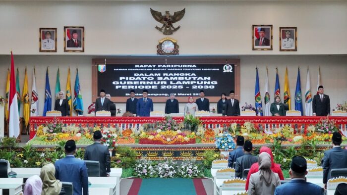 Paripurna Pertama, Gubernur Lampung Sampaikan Program Asta Cita  Pembangunan Nasional Serta Visi Dan Misi