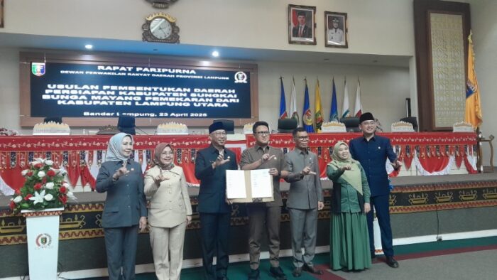 DPRD Provinsi Lampung Setujui Kabupaten Sungkai Bunga Mayang Menjadi DOB Di Provinsi Lampung