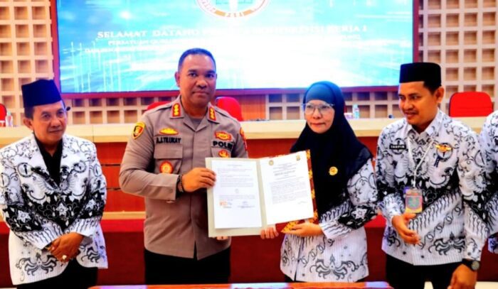 PGRI Teken MOU Dengan Polresta Bandar Lampung, Untuk Jamin Keamanan Guru Mengajar