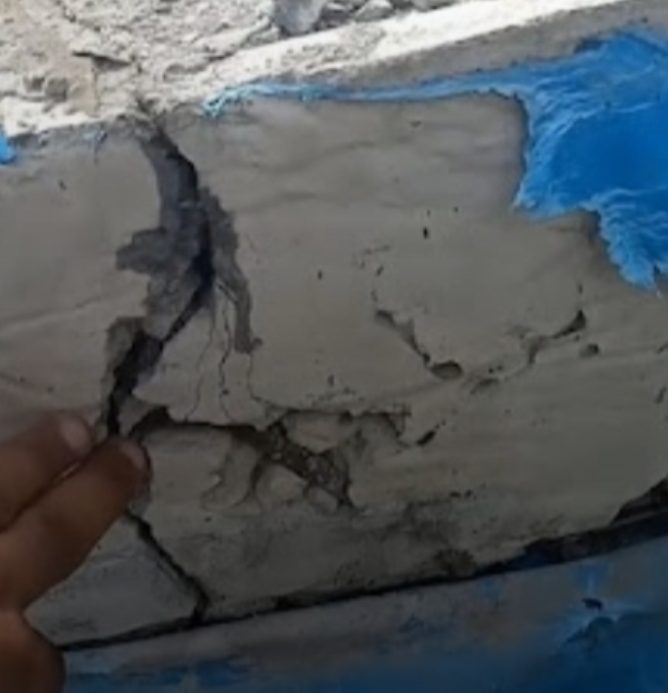 Belum Genap Satu Bulan Proyek Rigid Beton Di DPUPR Kota Bandar Lampung Remuk !!