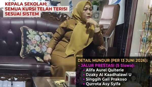 Enam Calon Murid Mengundurkan SPMB SMAN 1 Kotabumi, Sekolah Pastikan Tak Ada Kursi Kosong