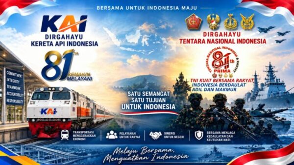 HUT KAI dan TNI Ke-81, Ajak Warga Lampung Satukan Langkah Dalam Acara Half Marathon Di Tugu Adipura